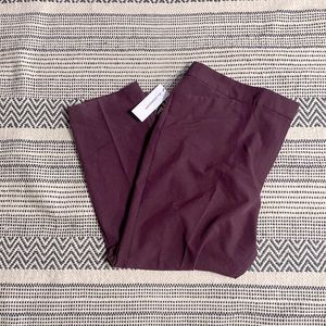 NWT Liz Clairborne Emma eggplant cropped pant